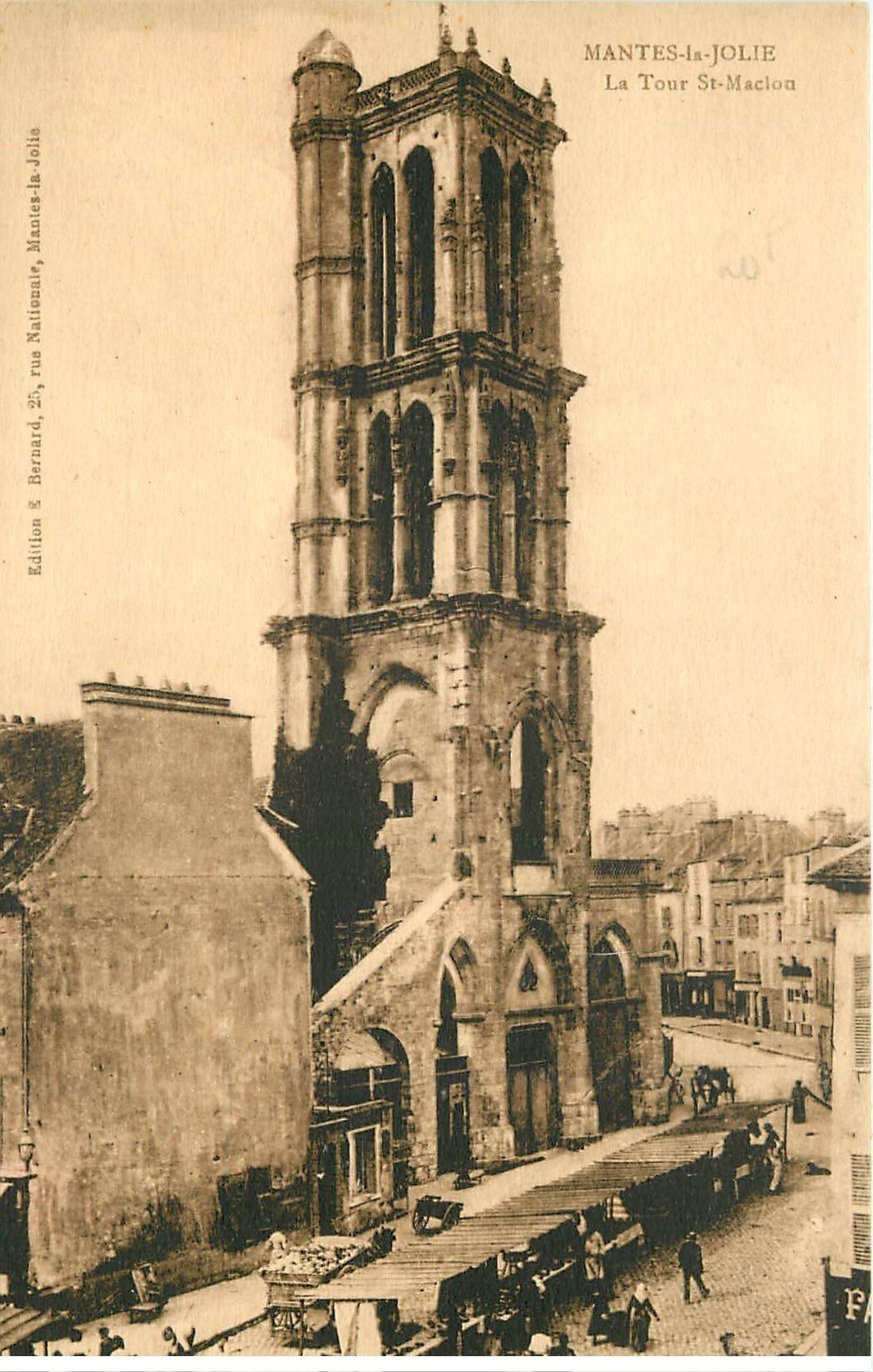 carte postale ancienne 78 MANTES-LA-JOLIE. La Tour Saint-Maclou