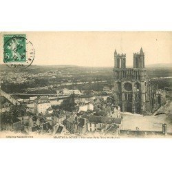 carte postale ancienne 78 MANTES-LA-JOLIE. Vue de la Tour Saint-Maclou 1913
