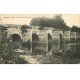 carte postale ancienne 78 MANTES-LA-JOLIE. Vieux Pont de Limay avec personnage dans les herbes