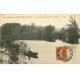 carte postale ancienne 78 MANTES-LA-JOLIE. Seine et Beffroi avec Pêcheur 1912