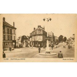 carte postale ancienne 78 MANTES-SUR-SEINE. Route de Rosny 1950