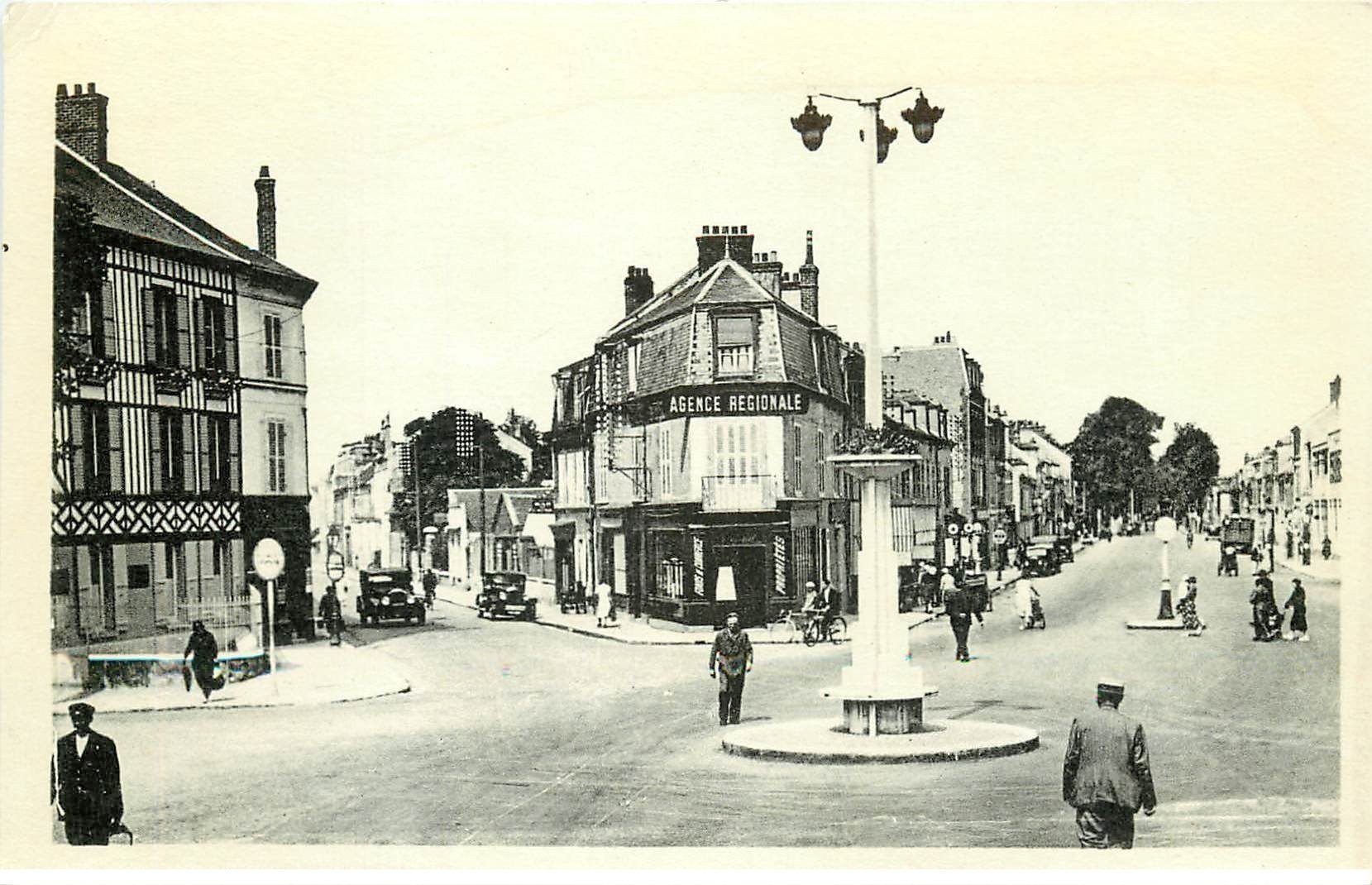 carte postale ancienne 78 MANTES-SUR-SEINE. Route de Rosny