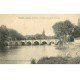 carte postale ancienne 78 MANTES-LIMAY. Laveuses près du Vieux Pont 1911