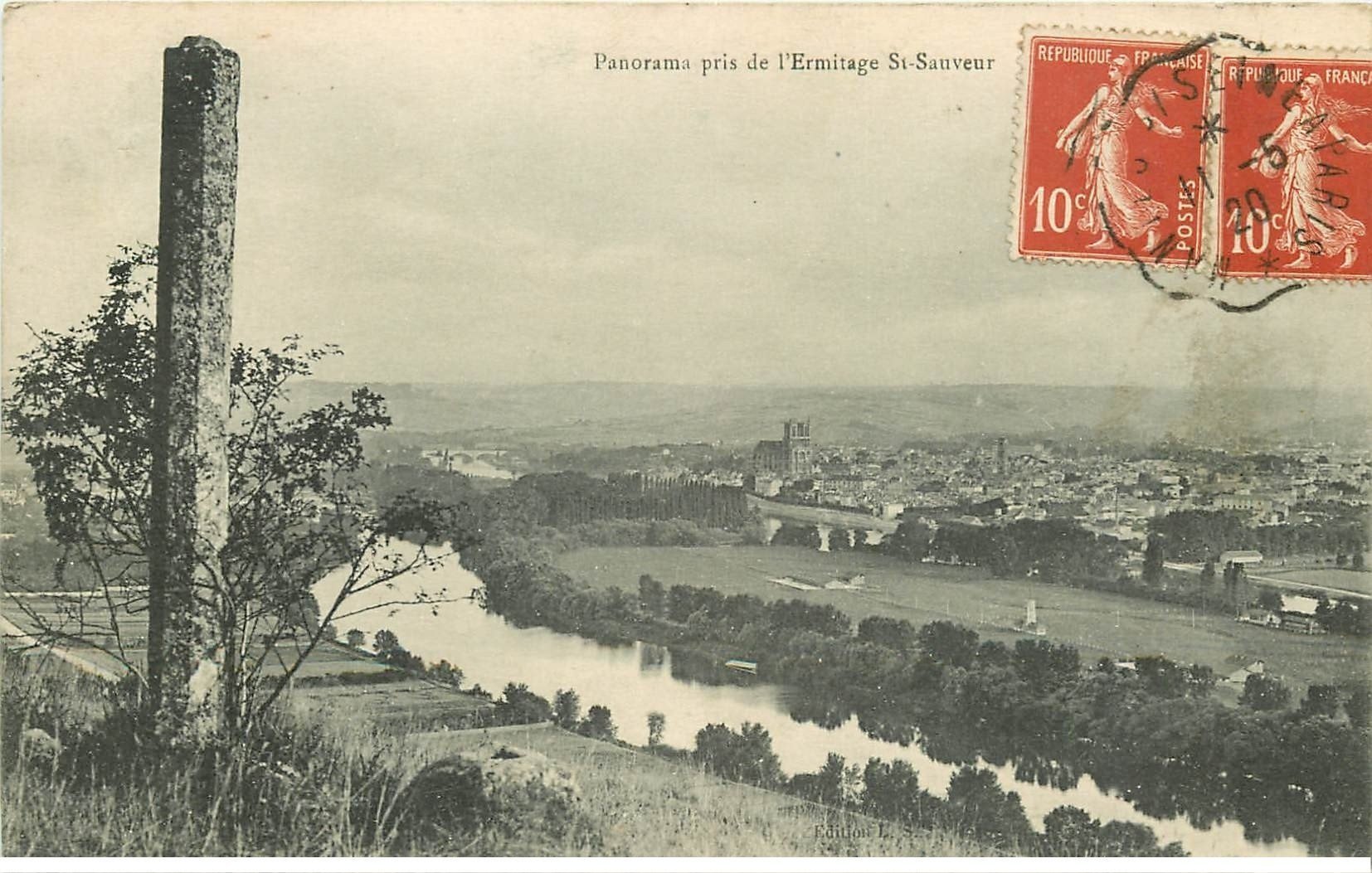 carte postale ancienne 78 ERMITAGE SAINT-SAUVEUR. Panorama 1920