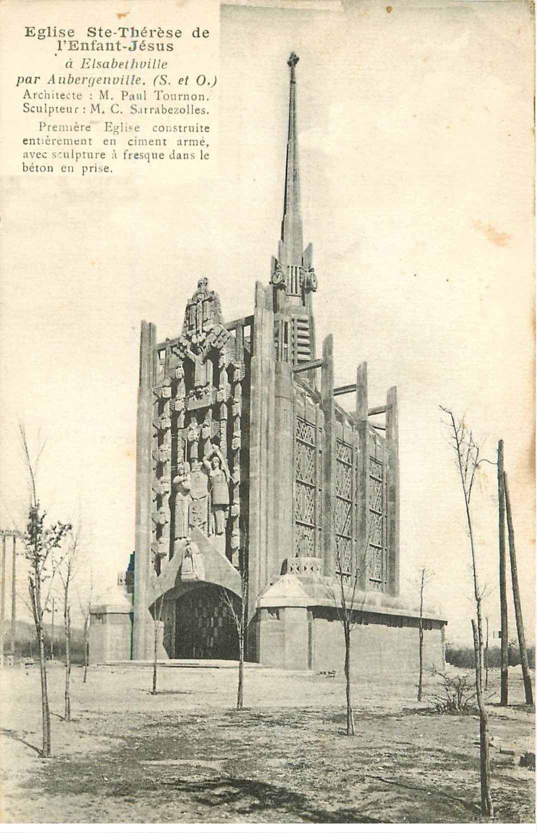 carte postale ancienne 78 ELISABETHVILLE. Eglise