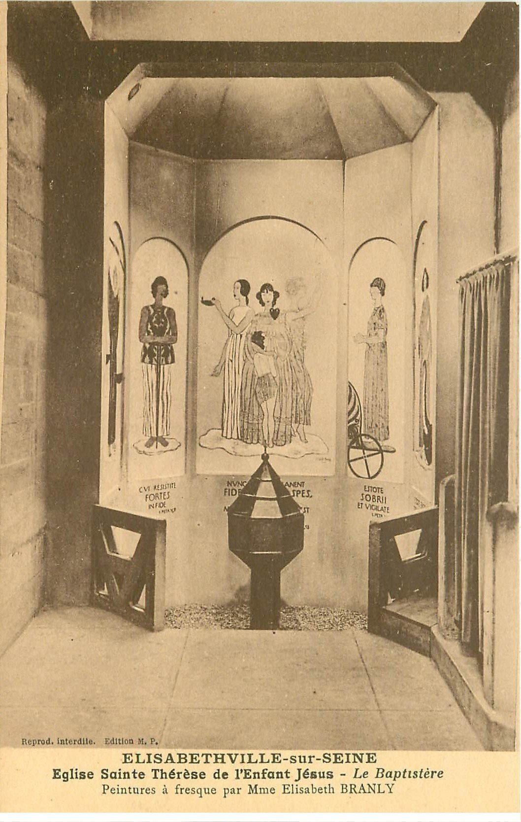 carte postale ancienne 78 ELISABETHVILLE. Eglise Baptistère