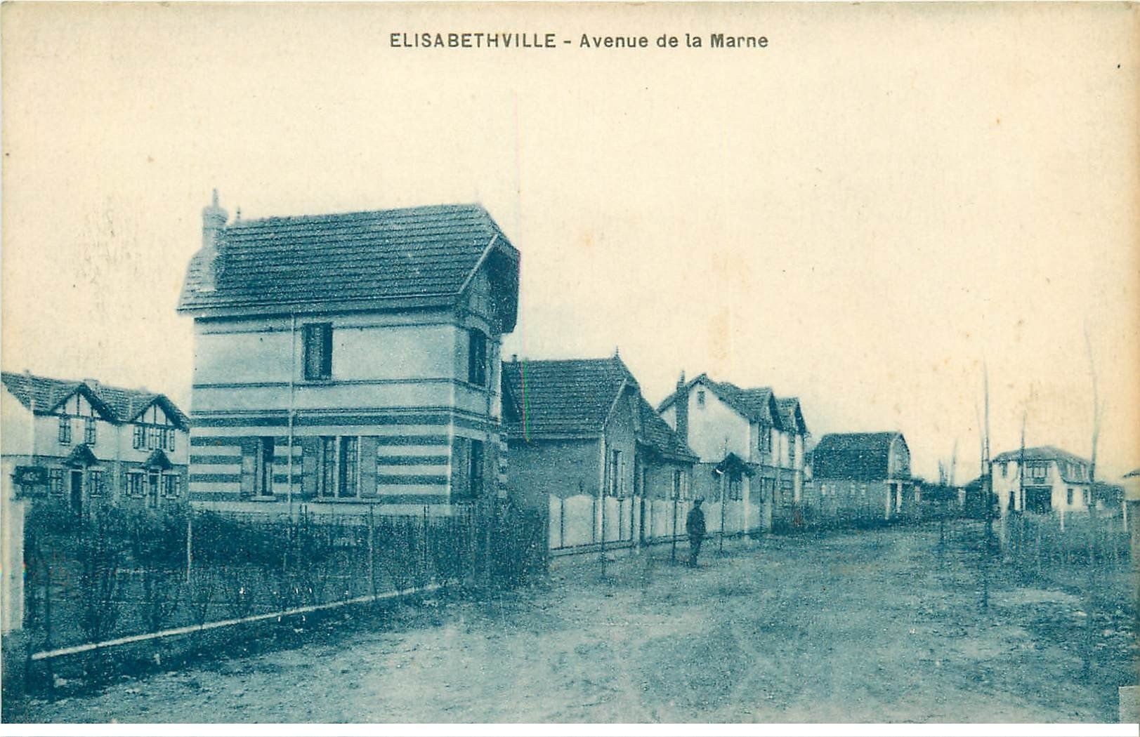 carte postale ancienne 78 ELISABETHVILLE. Avenue de la Marne