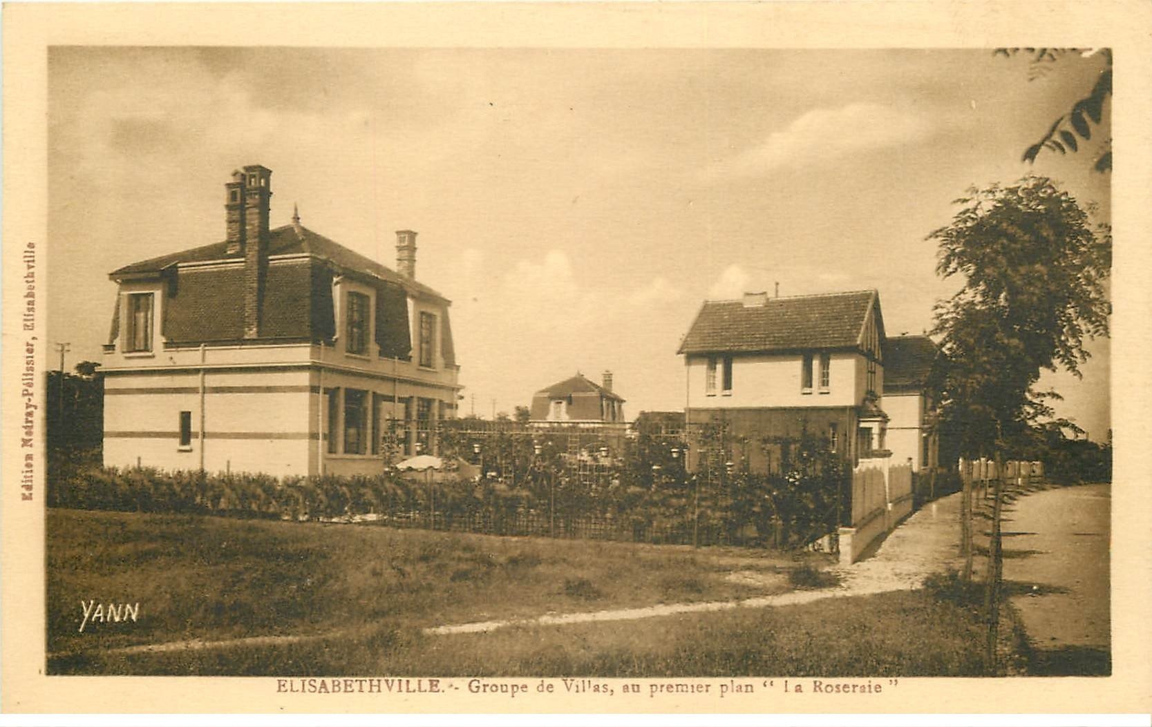 carte postale ancienne 78 ELISABETHVILLE. La Roseraie groupe de Villas