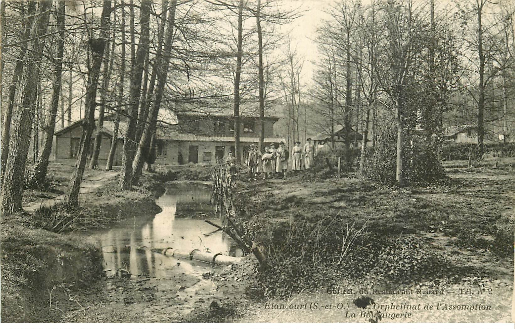 carte postale ancienne 78 ELANCOURT. La Boulangerie. Orphelinat de l'Assemption belle animation