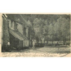 carte postale ancienne 78 CERNAY-LA-VILLE. Le Grand Moulin 1904 avec Meuniers