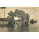 carte postale ancienne 78 GUERNES. Les Rives de l'Ile 1907