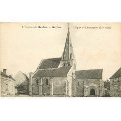 carte postale ancienne 78 GAILLON. Eglise Assomption animation