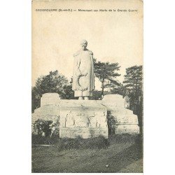 carte postale ancienne 78 GROSROUVRE. Monument Morts Grande Guerre 1923