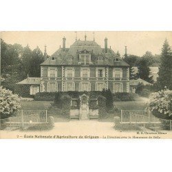 carte postale ancienne 78 GRIGNON. Ecole Nationale Agriculture. Direction Monument Bella