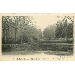 carte postale ancienne 78 GRIGNON. Ecole Nationale Agriculture. Parc Jet d'eau