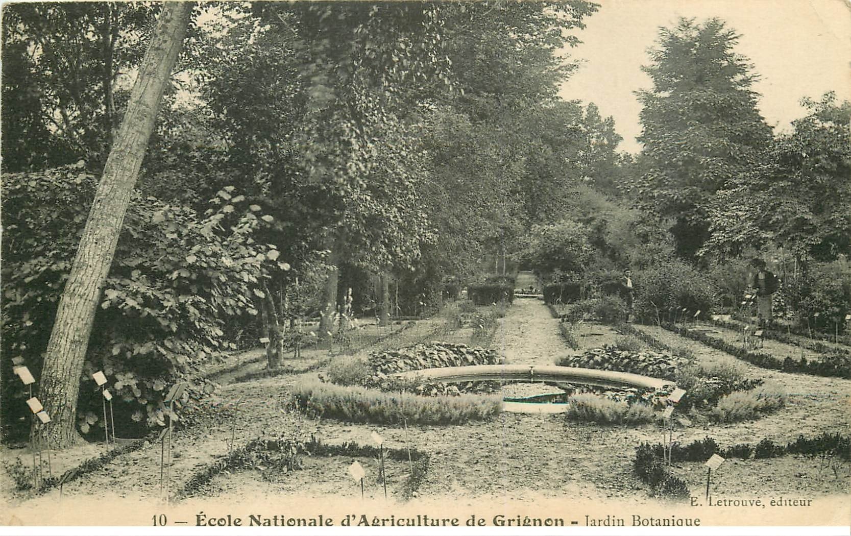 carte postale ancienne 78 GRIGNON. Ecole Nationale Agriculture. Jardin Botanique