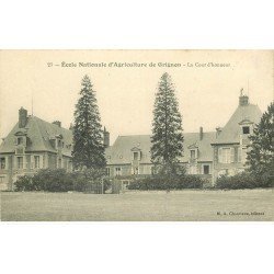 carte postale ancienne 78 GRIGNON. Ecole Nationale Agriculture. Cour Honneur