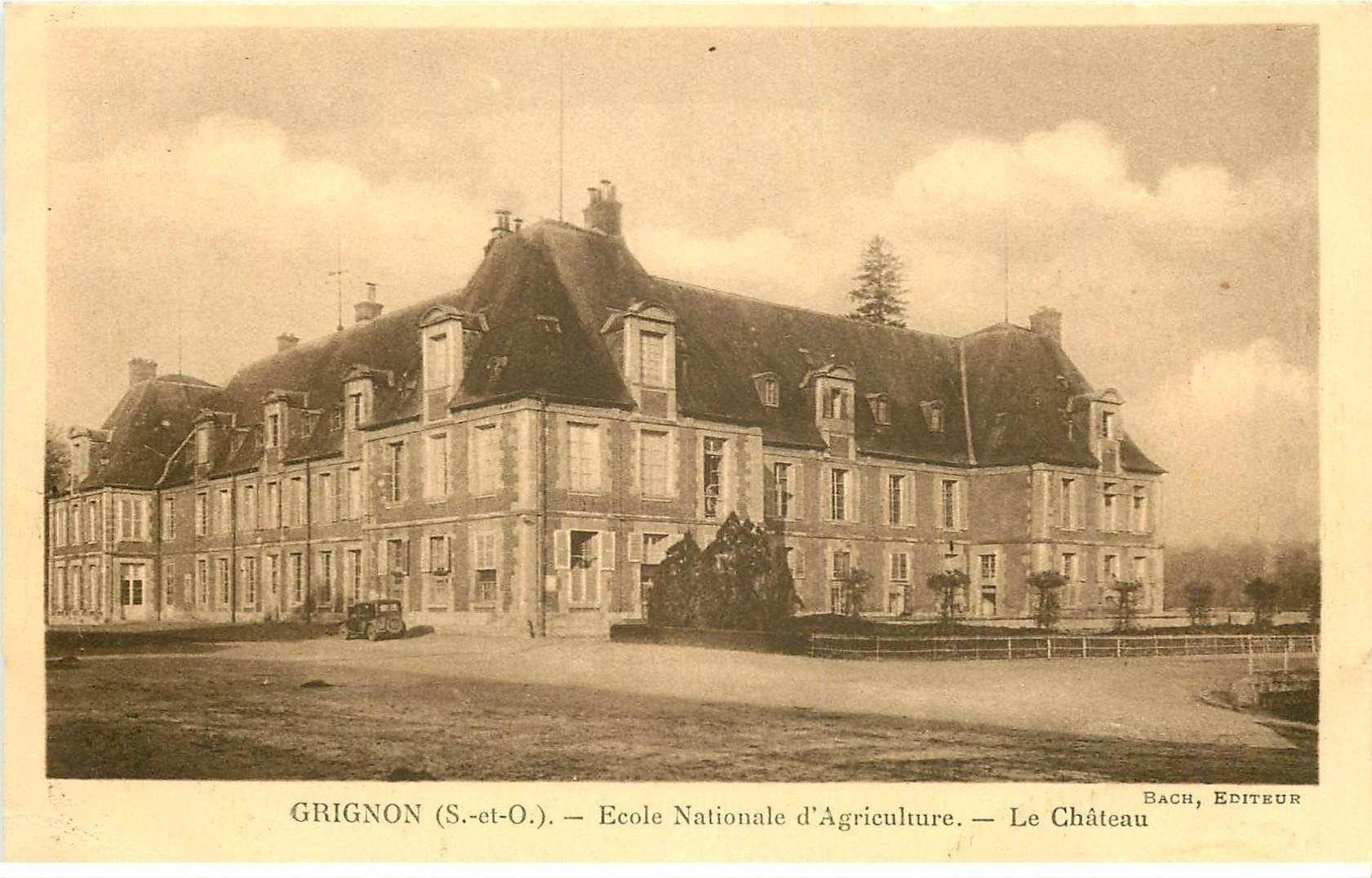carte postale ancienne 78 GRIGNON. Ecole Nationale Agriculture. Château 1938