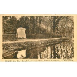 carte postale ancienne 78 GRIGNON. Ecole Nationale Agriculture. Mare au Curé