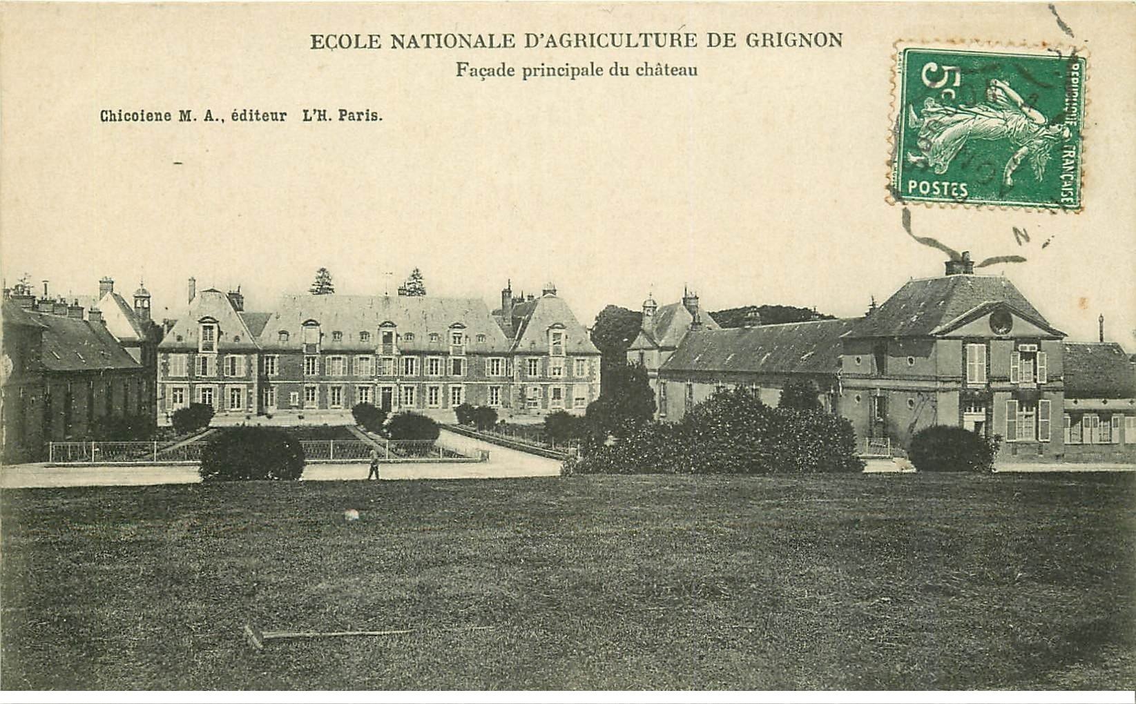 carte postale ancienne 78 GRIGNON. Ecole Nationale Agriculture. Façade Principale