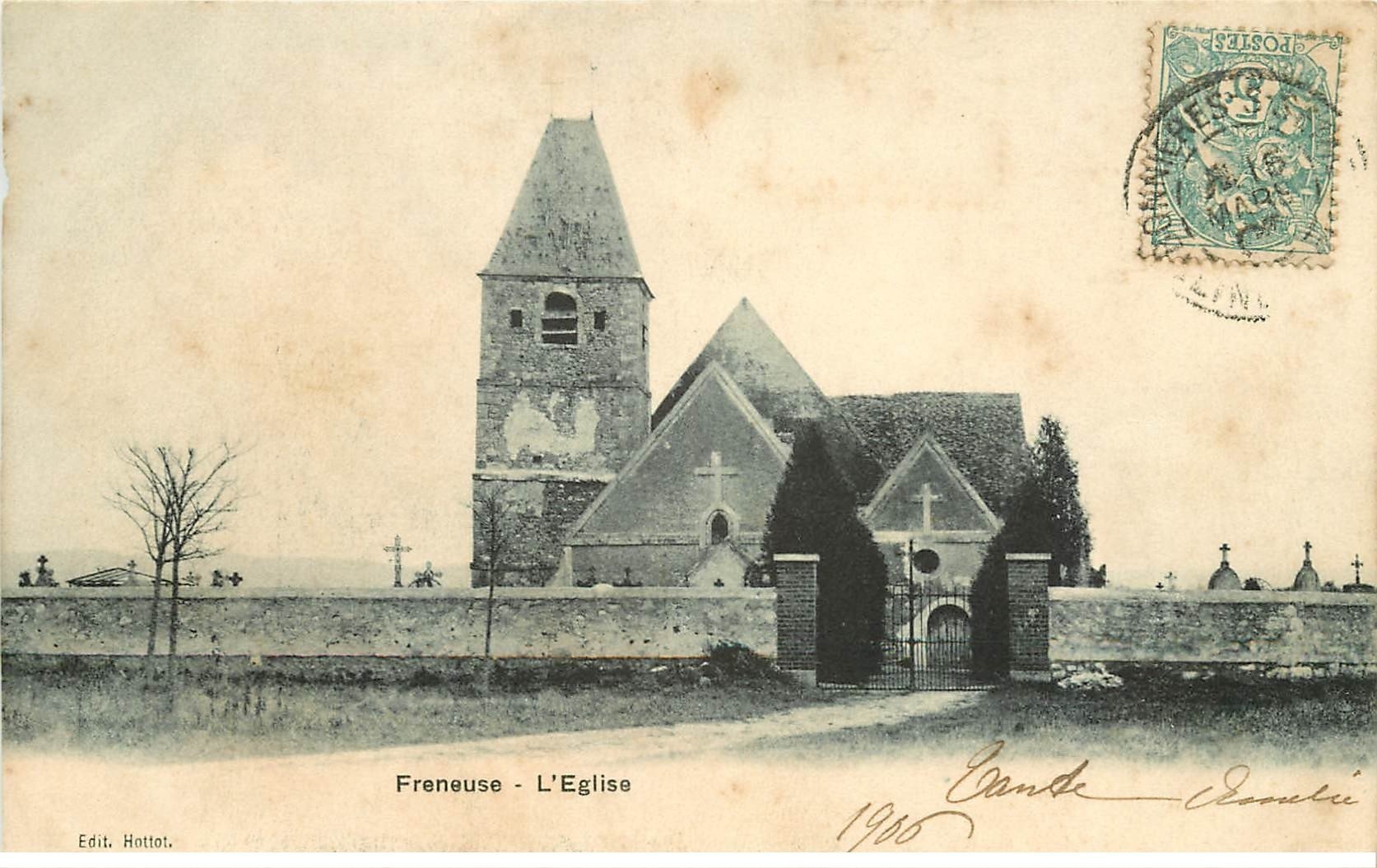 carte postale ancienne 78 FRENEUSE. L'Eglise vers 1905