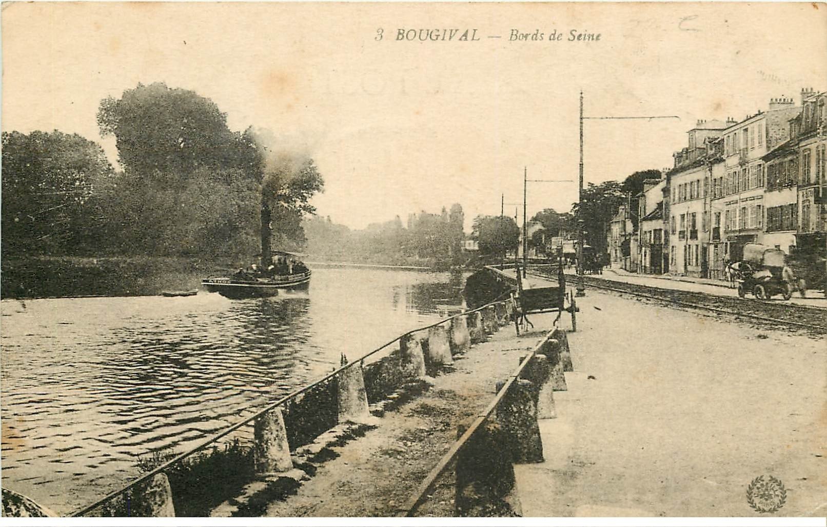 carte postale ancienne 78 BOUGIVAL. Bords de Seine