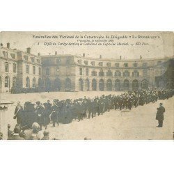 carte postale ancienne 78 VERSAILLES. Funérailles des Victimes Catastrophe du Dirigeable La République 1914