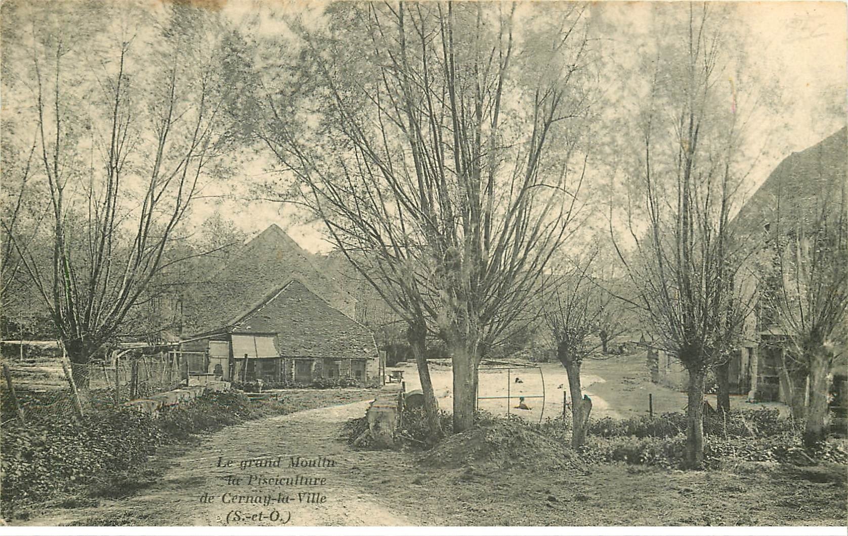 carte postale ancienne 78 CERNAY-LA-VILLE. Grand Moulin et Pisciculture