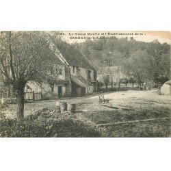 carte postale ancienne 78 CERNAY-LA-VILLE. Grand Moulin et Etablissement Pisciculture 1921