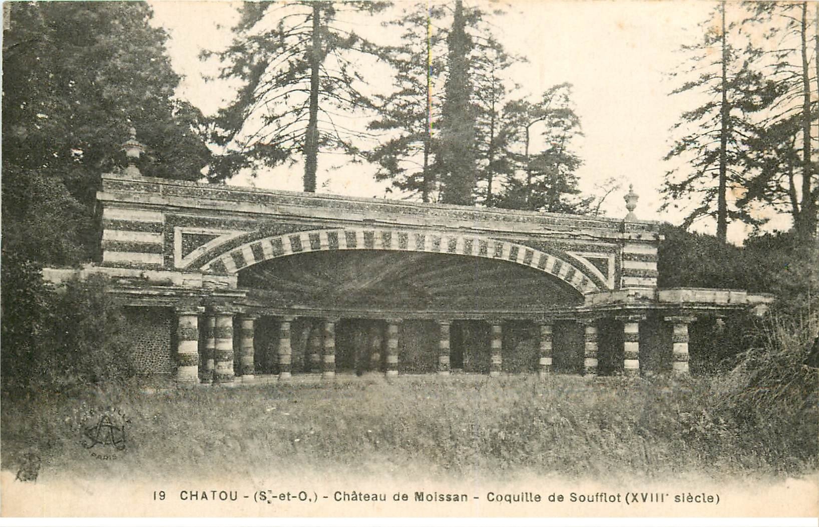 carte postale ancienne 78 CHATOU. Château de Moissan. Coquille Soufflot 1939