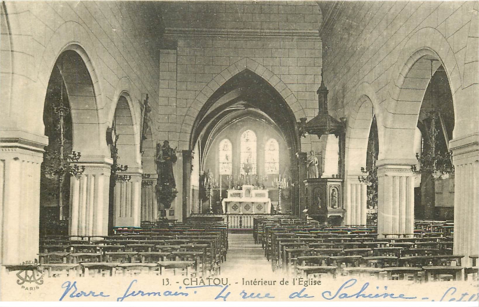 carte postale ancienne 78 CHATOU. Eglise 1935