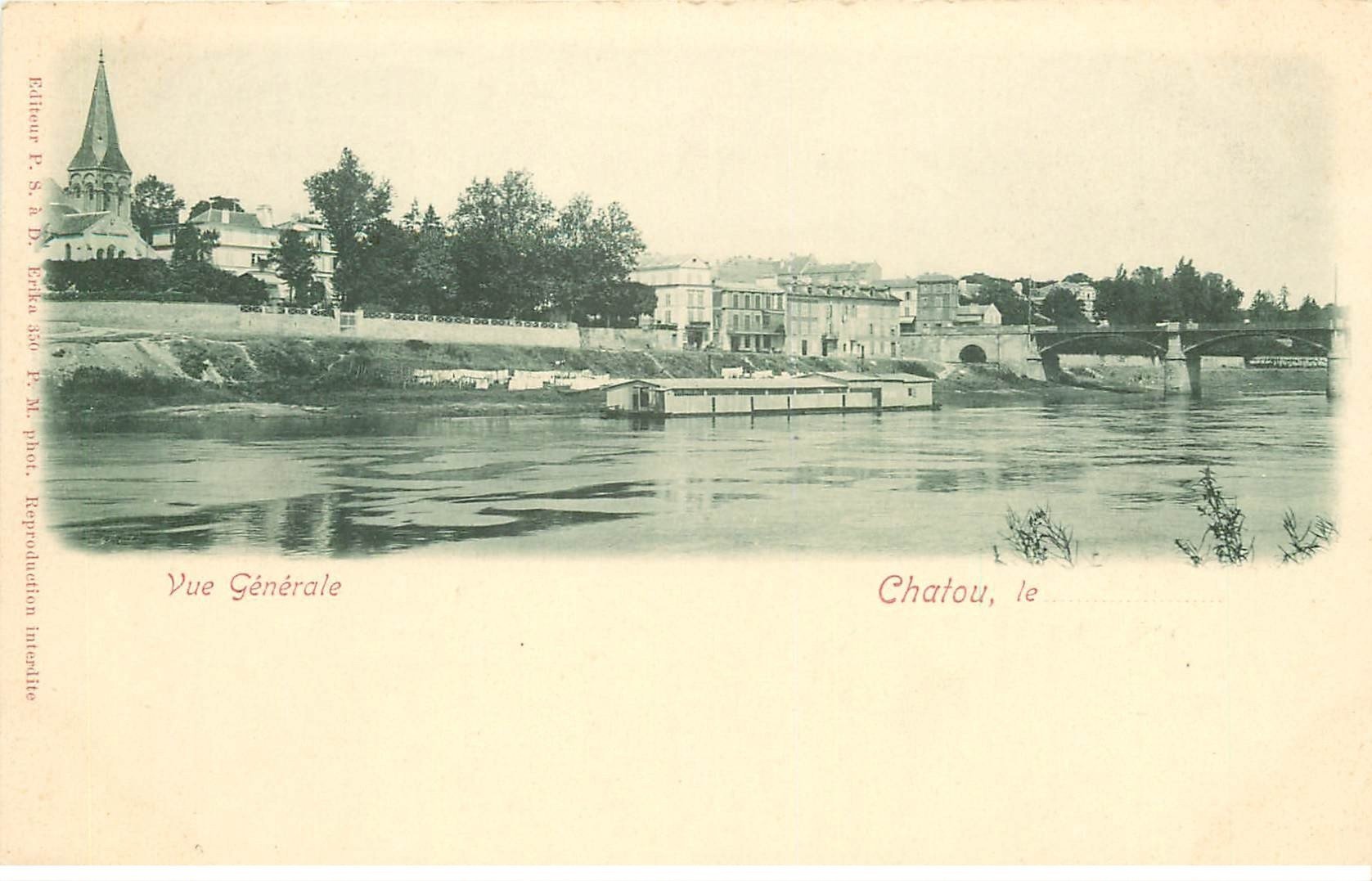carte postale ancienne 78 CHATOU. Vue générale