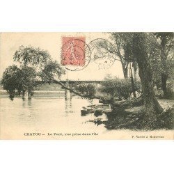 carte postale ancienne 78 CHATOU. Le Pont 1905