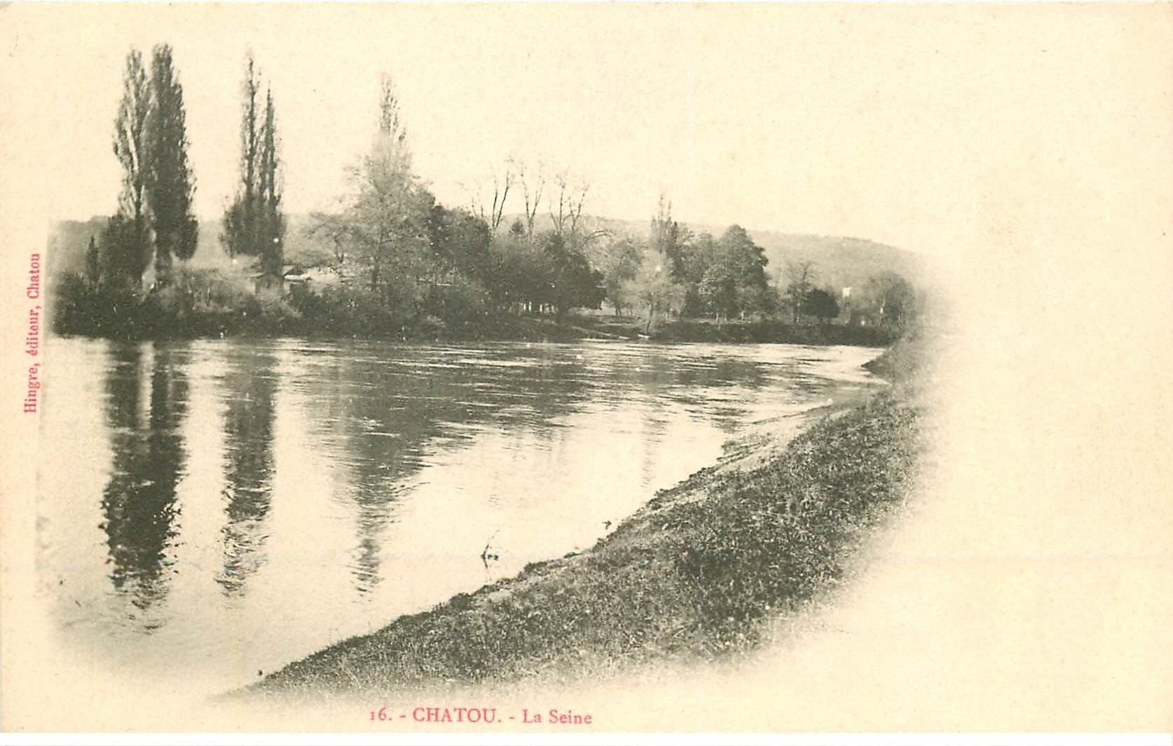 carte postale ancienne 78 CHATOU. La Seine vers 1900