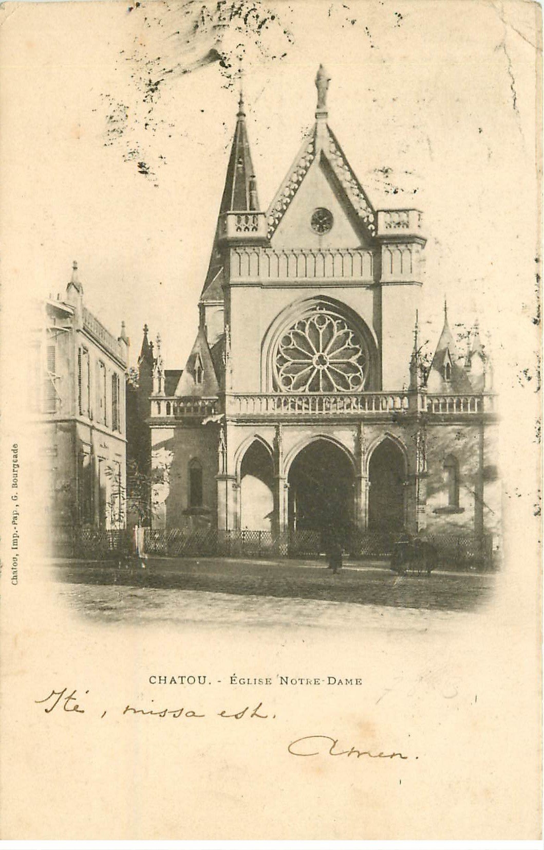 carte postale ancienne 78 CHATOU. Eglise Notre-Dame 1902