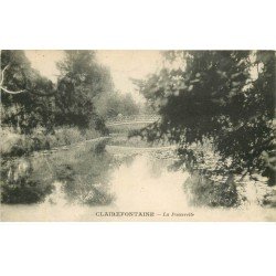 carte postale ancienne 78 CLAIREFONTAINE. La Passerelle 1922