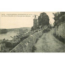 carte postale ancienne 78 CONFLANS-SAINTE-HONORINE. Vieux Moilin Chemin des Moines