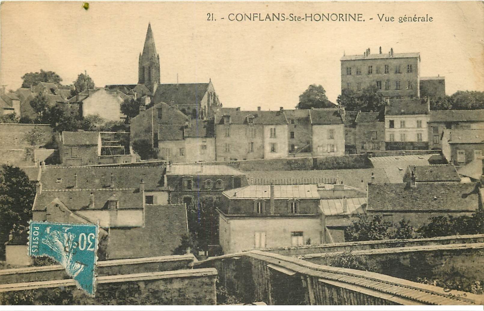 carte postale ancienne 78 CONFLANS-SAINTE-HONORINE. Vue générale