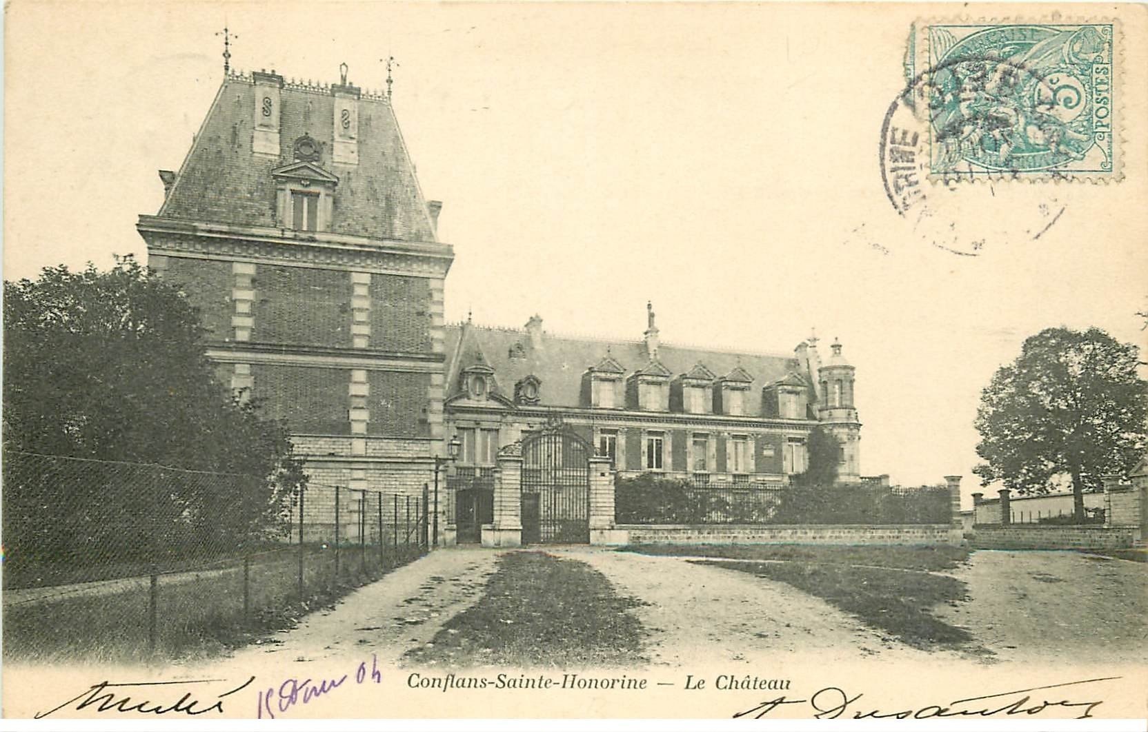 carte postale ancienne 78 CONFLANS-SAINTE-HONORINE. Le Château 1904