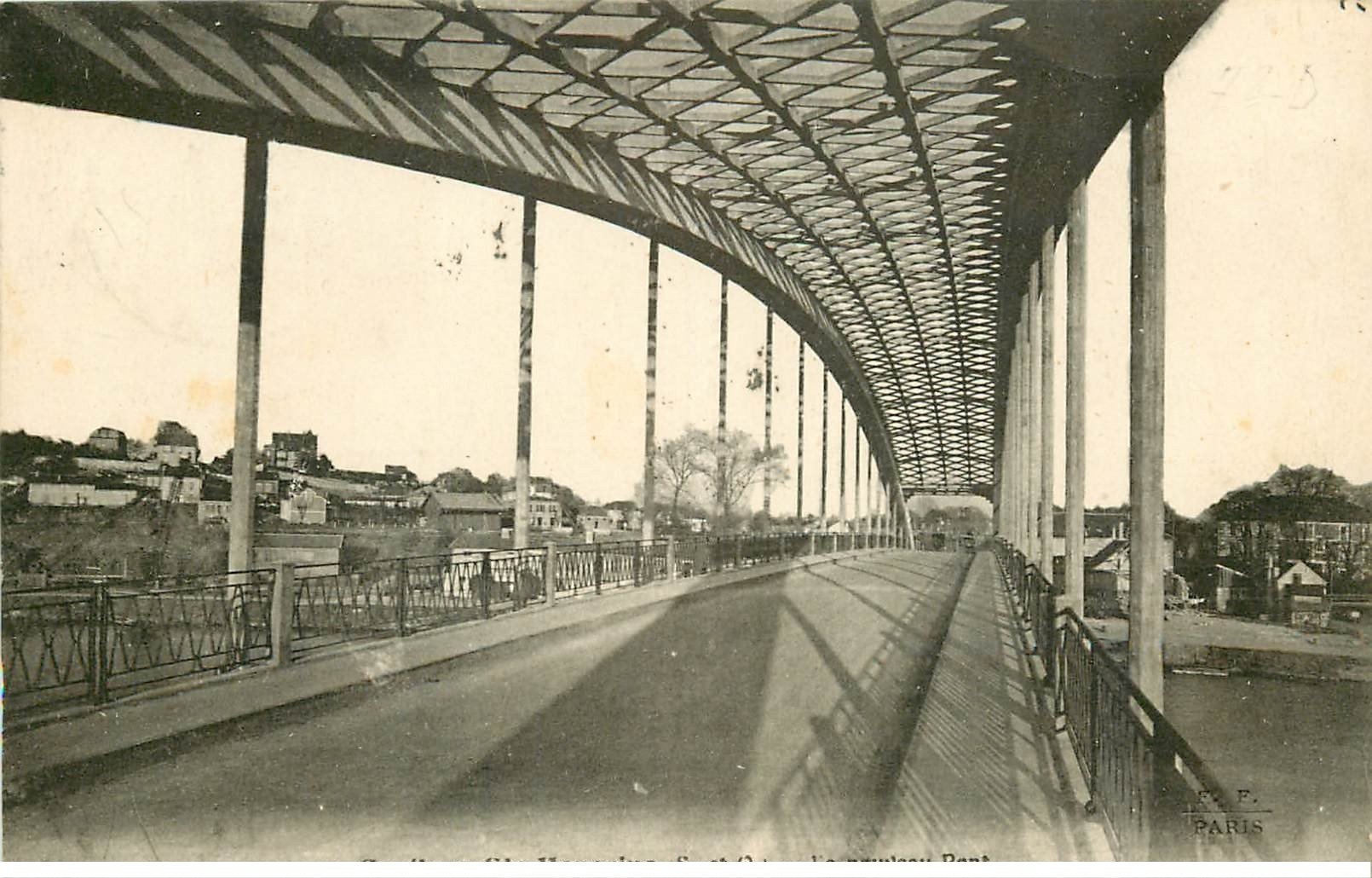 carte postale ancienne 78 CONFLANS-SAINTE-HONORINE. Le Nouveau Pont 1933