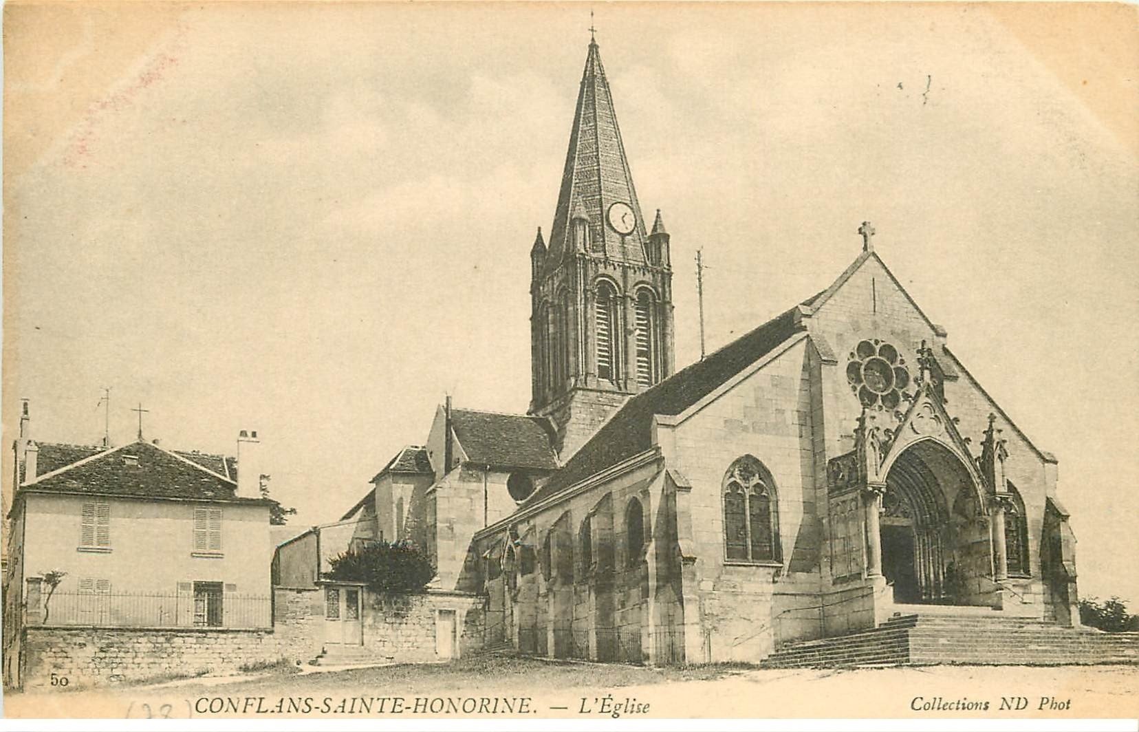 carte postale ancienne 78 CONFLANS-SAINTE-HONORINE. L'Eglise