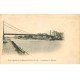 carte postale ancienne 78 CONFLANS-SAINTE-HONORINE. Pont suspendu vers Andrésy vers 1900. Carte molle aux coins...