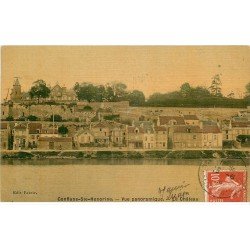 carte postale ancienne 78 CONFLANS-SAINTE-HONORINE. Le Château. Superbe carte toilée vers 1912