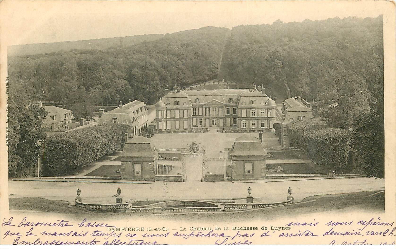 carte postale ancienne 78 DAMPIERRE. Le Château Duchesse de Luynes 1902