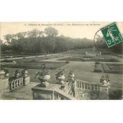 carte postale ancienne 78 DAMPIERRE. Le Château Parterres et Perron 1909