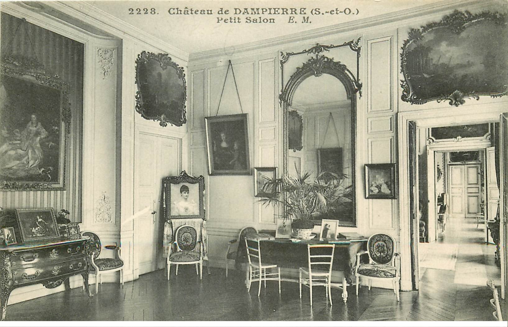 carte postale ancienne 78 DAMPIERRE. Le Château Petit Salon
