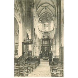 carte postale ancienne 78 HOUDAN. L'Eglise intérieur vers 1907