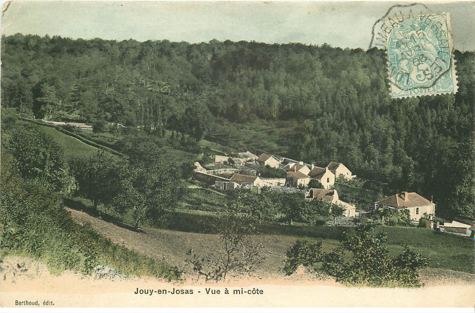 carte postale ancienne 78 JOUY-EN-JOSAS. Vue à mi-côte 1906