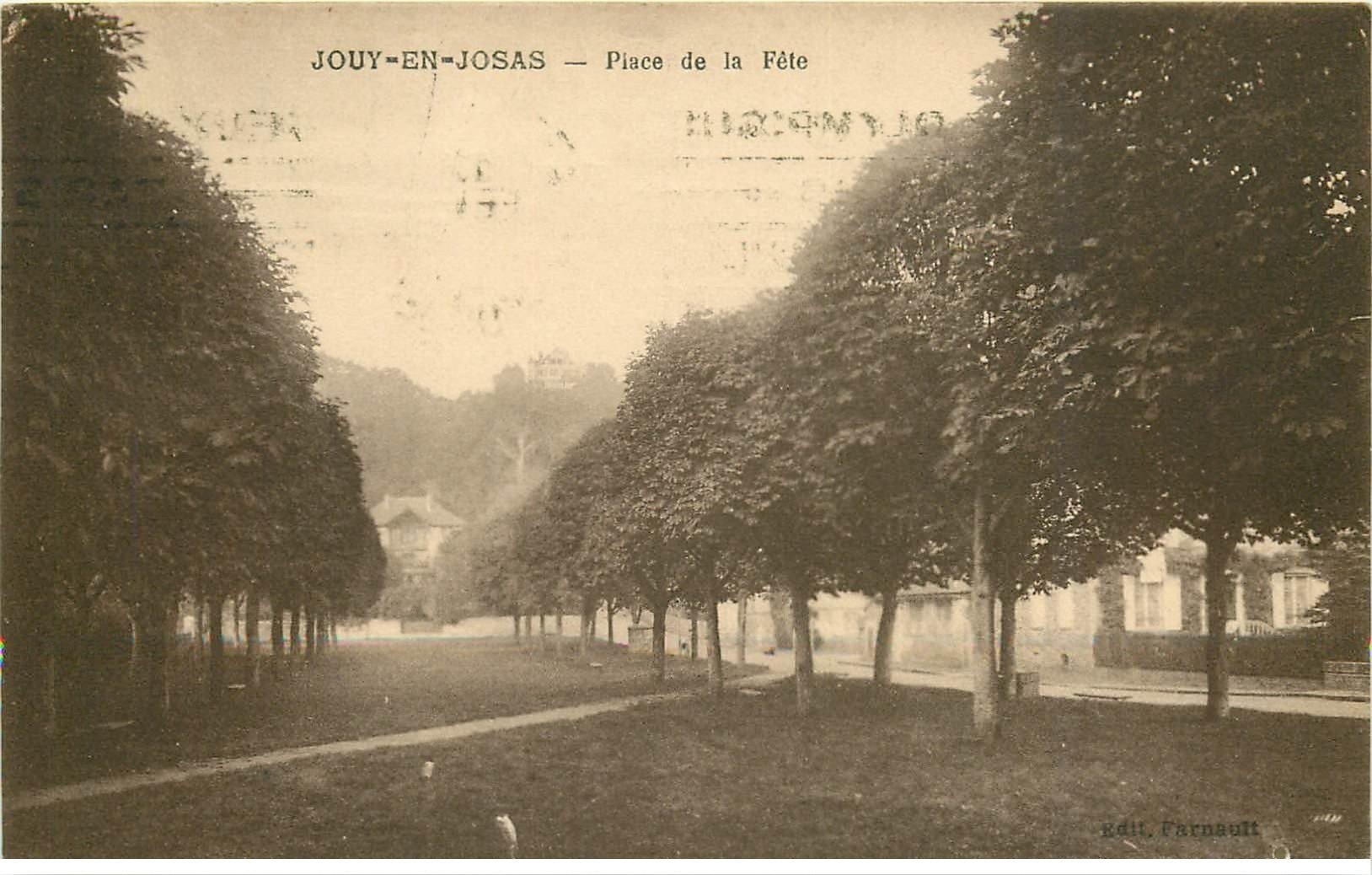 carte postale ancienne 78 JOUY-EN-JOSAS. Place de la Fête 1924