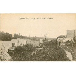 carte postale ancienne 78 JUZIERS. Bateau Cantine de l'Usine